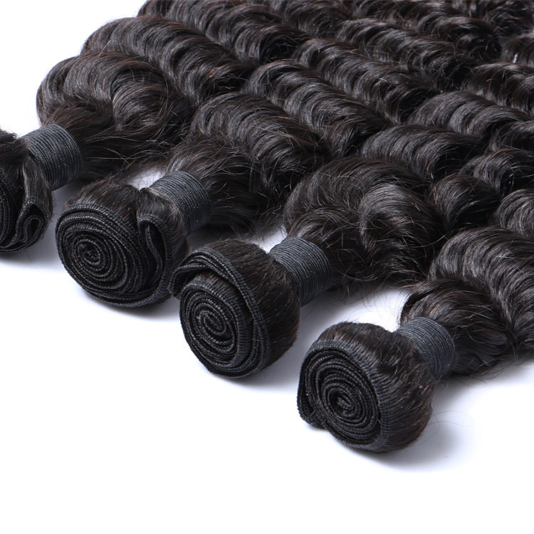 Unprocessed weaving deep wave hair extensiosns factory price YL084